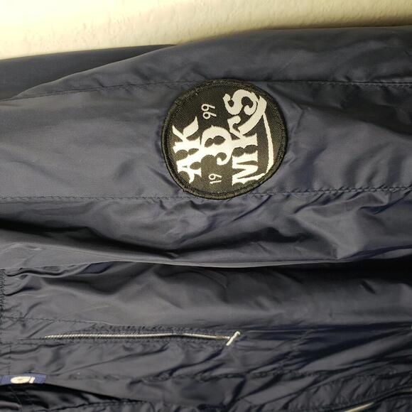 Retro 90's Akademiks Men's Sz XL Navy Windbreaker Casual Rain Jacket (1673) - Picture 4 of 9